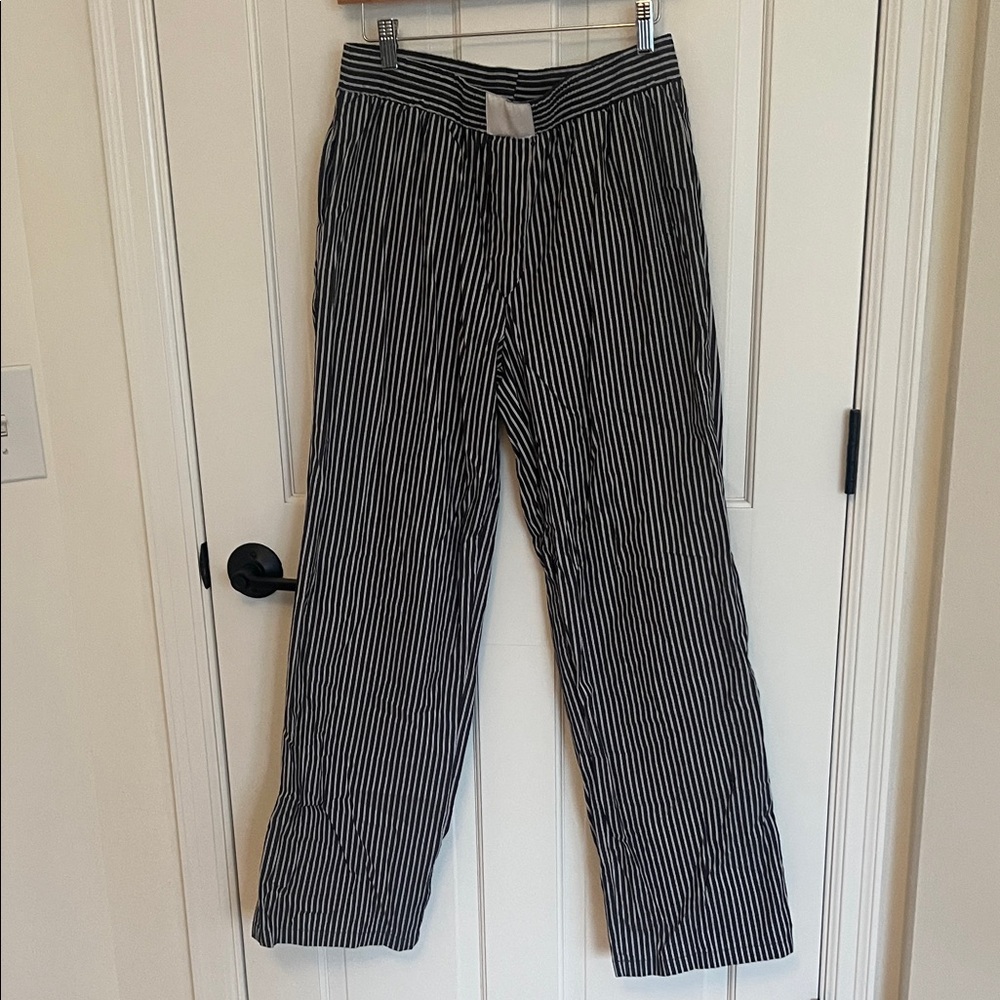 Navy and White Women's Lounge Pants
